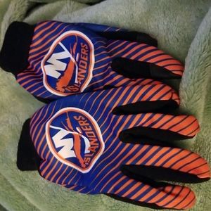🆓🇺 NHL 🧡 Islanders hockey gloves playoffs tailgate 🆓️FREE W/ANY$30BUNDLE❣🆓️